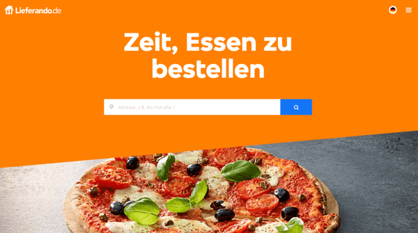 Haupt-Webseite von Lieferando schoene-webseiten-lieferando-hauptseite
