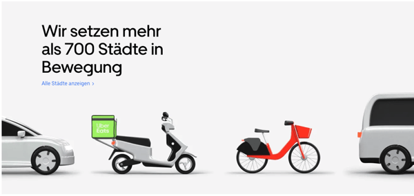 Übersicht auf der Uber-Webseite schoene-webseiten-uber-städteübersicht
