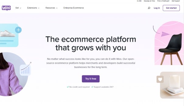 Screenshot WooCommerce Website