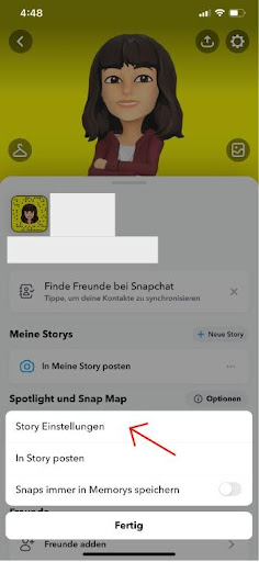 Öffentliche Snapchat Story erstellen