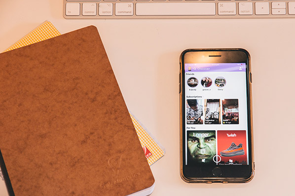 Snapchat Werbung auf Smartphone