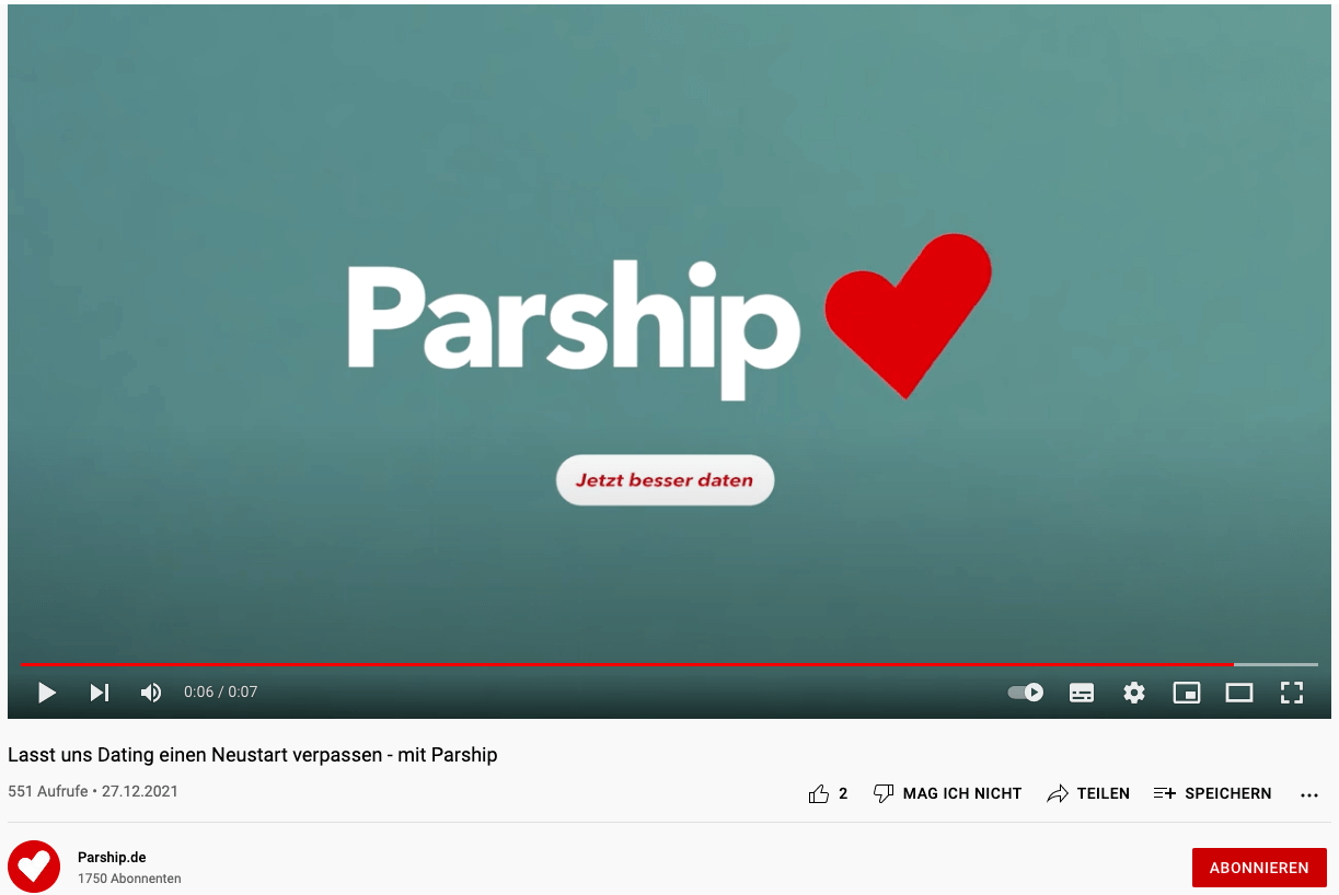 Social-Media-Kampagne Beispiel Parship