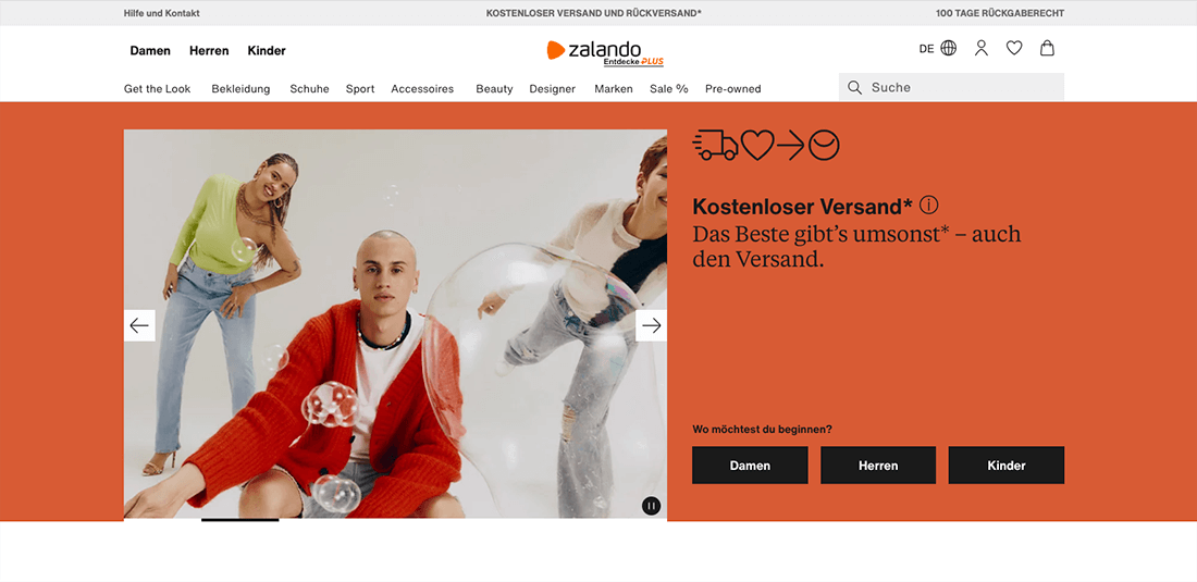 User Experience Beispiel Zalando