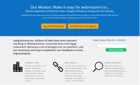 Screenshot Website-Analyse-Tool Remove em
