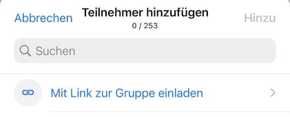 WhatsApp-Gruppe Teilnehmende hinzufügen