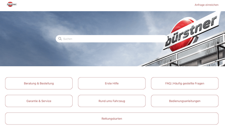 Screenshot der Wissensdatenbank von buerstner