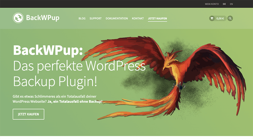 Screenshot WordPress-Backup-Plugin BackWPup