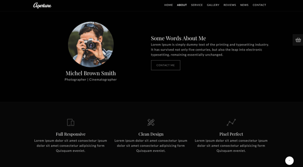 WordPress-Template Aperture