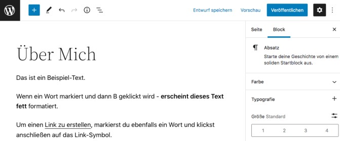 WordPress Inhalte einfügen