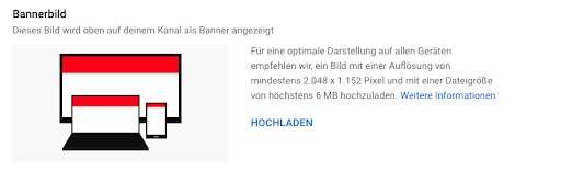 YouTube-Kanal erstellen - Bannerbild hinzufügen