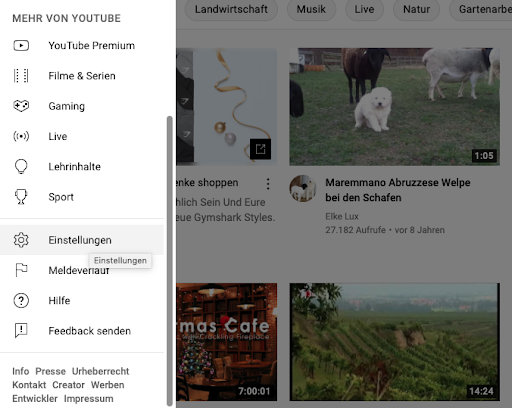 YouTube-Kanal erstellen Einstellungen