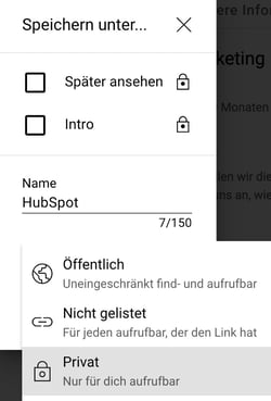 Im Menü werden weitere Angaben zur YouTube-Playlist gemacht