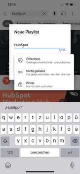 YouTube Playlist benennen