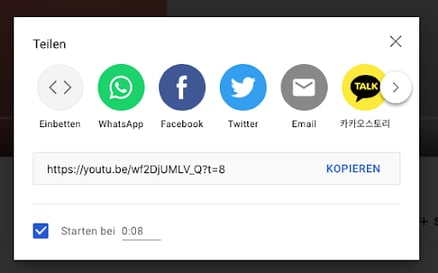 YouTube-Video teilen mit Zeitstempel am PC
