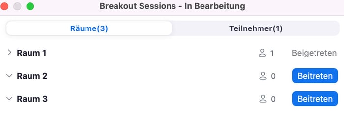 Screenshot Zoom Breakout Rooms beitreten