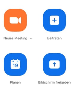 Screenshot Zoom-Meeting erstellen Funktionen