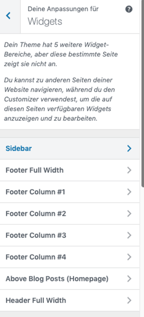 Footer in WordPress bearbeiten: Fußzeilen widget