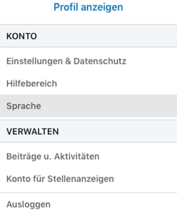 LinkedIn-Kontakte exportieren profil anzeigen