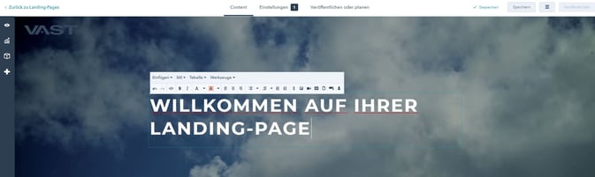 HubSpot Landing-Page Bannertext