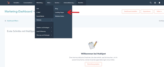 HubSpot Landing-Page