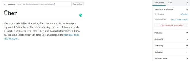 HubSpot Wordpress Website Über