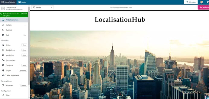 HubSpot Wordpress Website erstellt