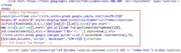 GTM Code einfügen