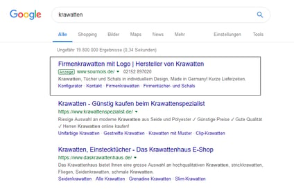 google ads bei suchanfragen