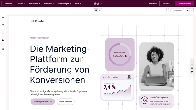 Content Hub - Landing Page Builder