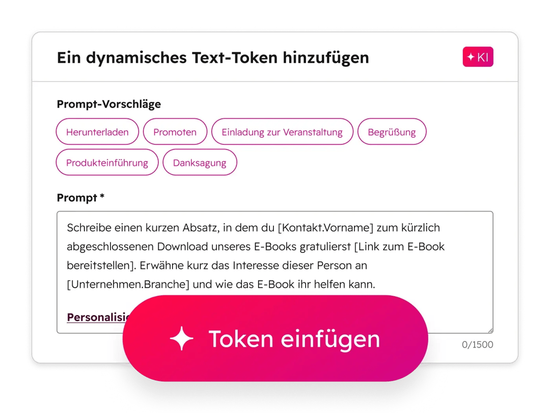 KI-gestuetztes E-Mail Tool von HubSpot mit dynamischer Personalisierung  