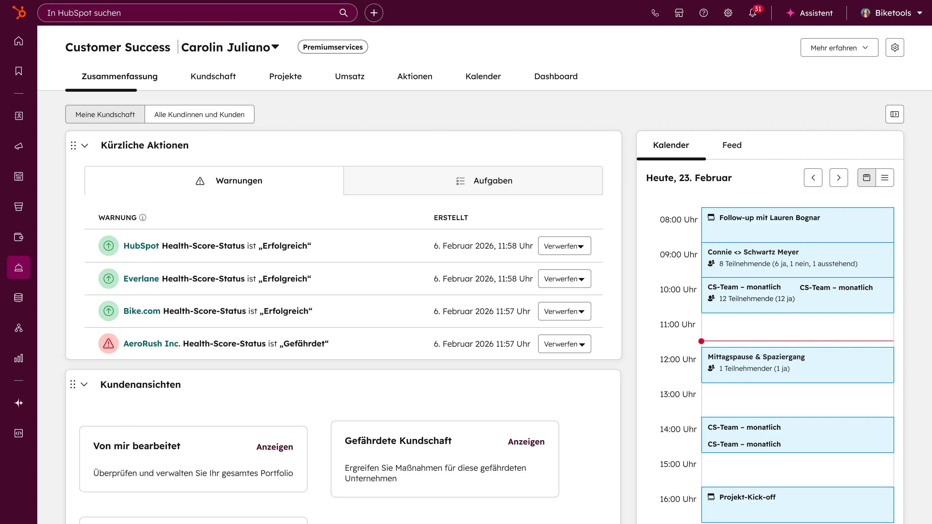 Customer-Success-Workspace in HubSpot Service Hub