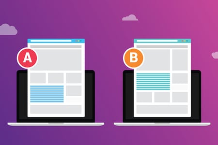 Grafik mit A/B Testing Tool