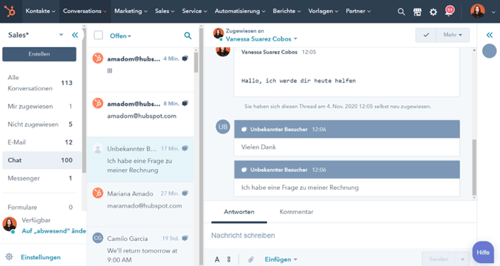 Call-Center-Software HubSpot