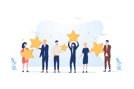 Grafische Darstellung von gelungenem Customer Service