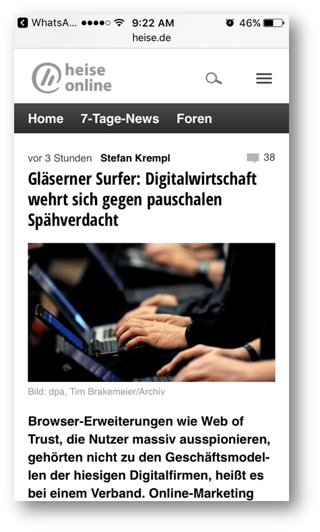 heise WhatsApp heise WhatsApp