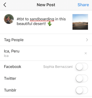 Foto auf Instagram veröffentlichen