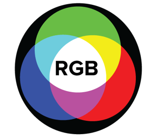 RGB-Farbmischung ergibt Weiß