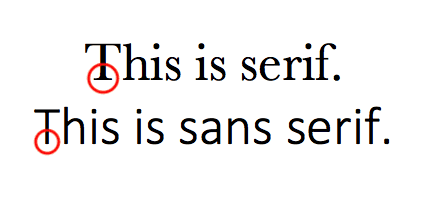 Serifenschrift-Serifenlose