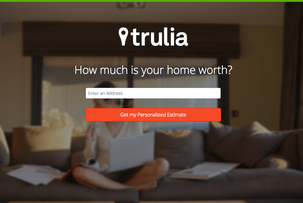 Beispiele für ansprechendes Landing-Page-Design – Trulia 01 Beispiele für ansprechendes Landing-Page-Design – Trulia 01