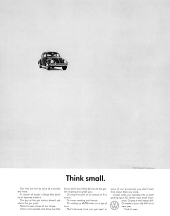 Beste Werbekampagnen: Volkswagen "Think Small" 