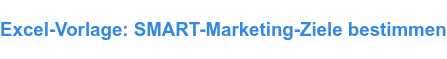 Bestimmen Sie mit unserer kostenlosen Vorlage Ihre SMART-Marketing-Ziele!