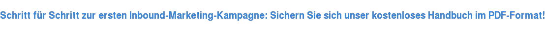 Schritt für Schritt zur ersten Inbound-Marketing-Kampagne: Sichern Sie sich unser kostenloses Handbuch im PDF-Format!