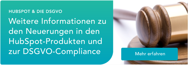 Weitere Informationen zu HubSpots Vorbereitungen auf die DSGVO