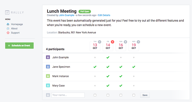 Tools für das Planen von Meetings – Rally