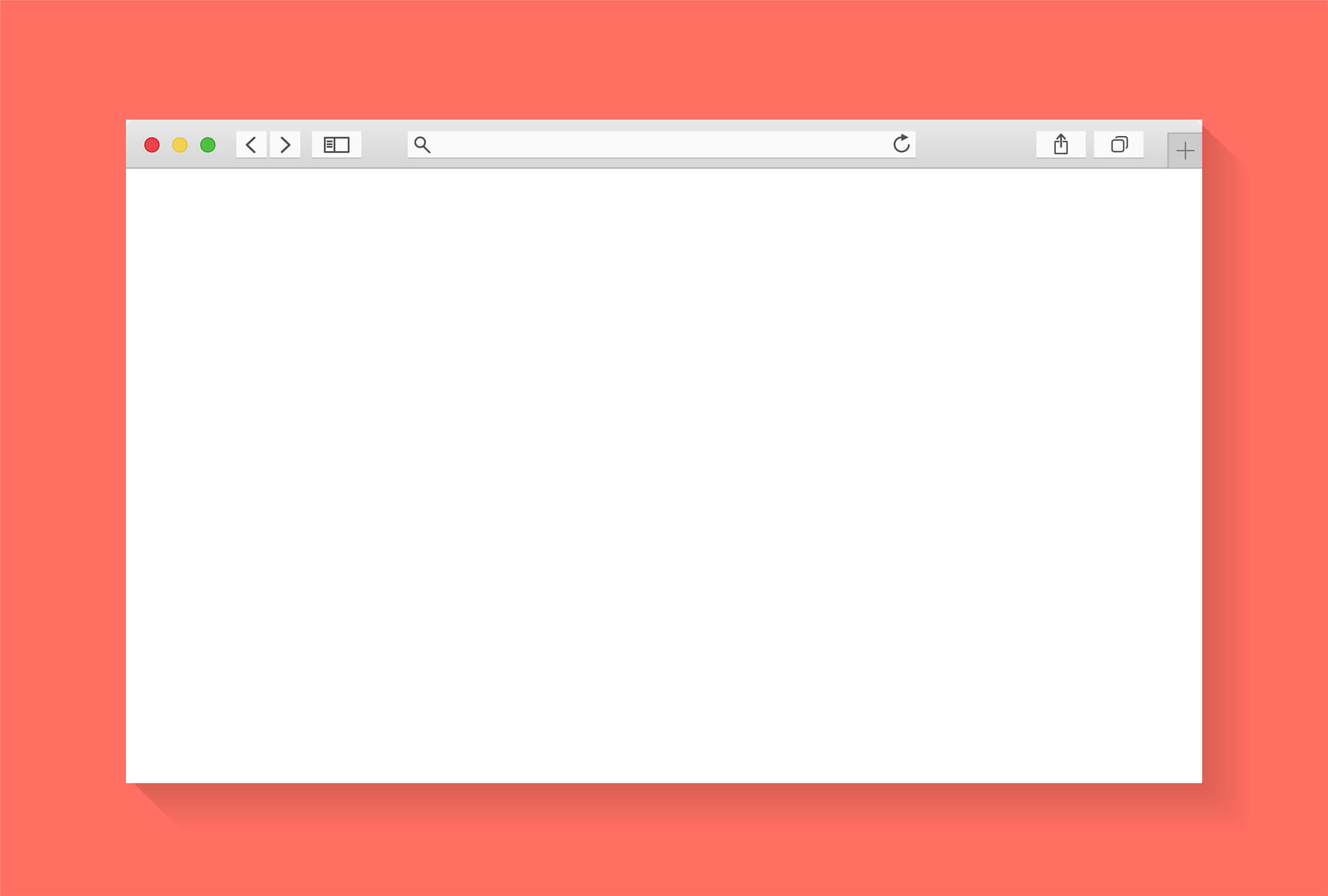 Browser-Abbildung vor farbigem Hintergrund