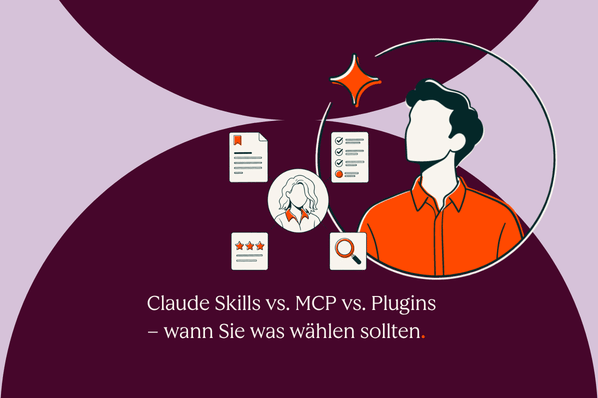Person verwendet Claude Skill, MCP & Plugin um eine Persona zu analysieren
