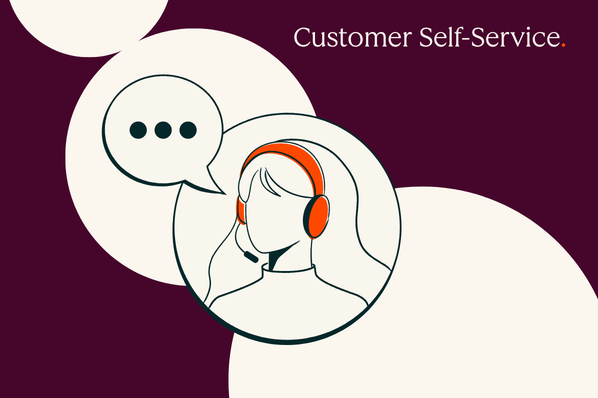 Person redet mit Chatbot im Customer Self-Service