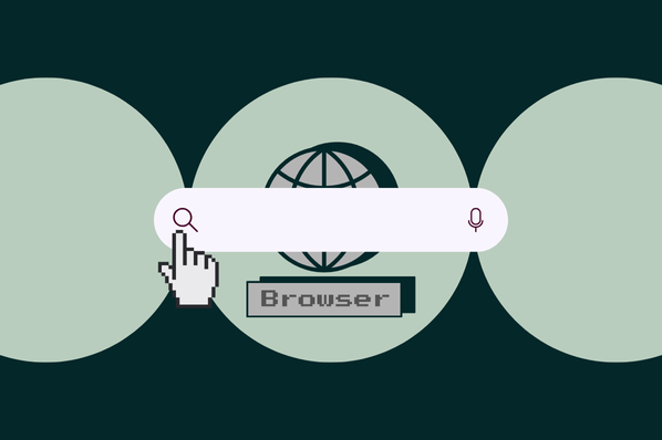 Suchzeile eines KI-Browsers