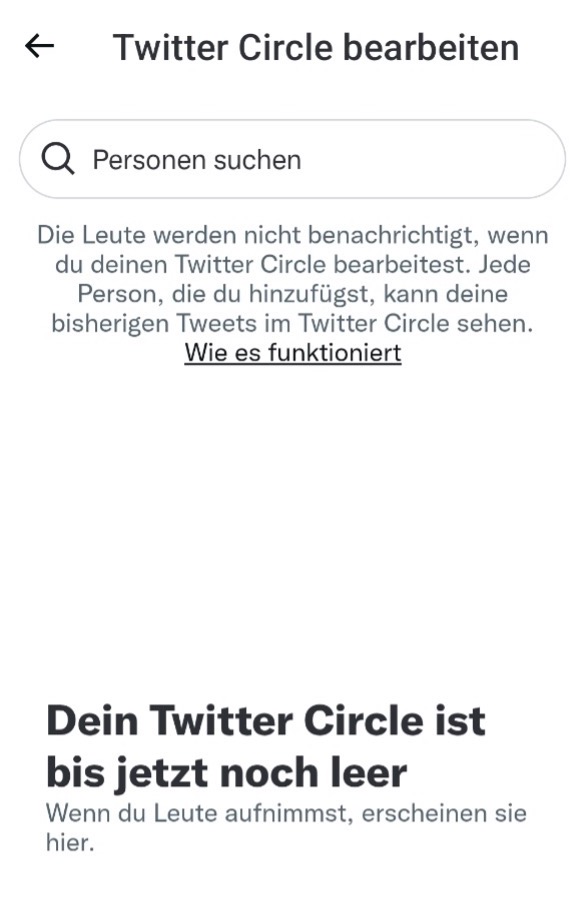 Screenshot Nutzende fuer Twitter Circle suchen