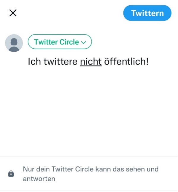 Screenshot Post im Twitter Circle